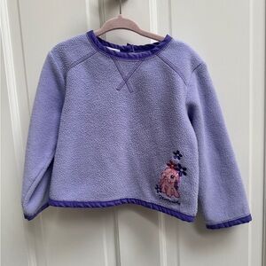 My Little Pony 3T Girls Purple Fleece Crewneck Sweatshirt with Unicorn & Flower